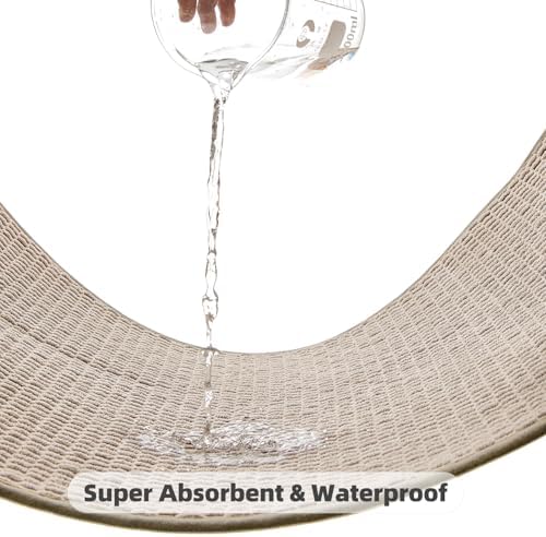 TYUU Bathroom Rugs Non Slip Washable, Super Absorbent Thin Bath Mat Quick Dry Low Pile Bathroom Rug, Beige 20"x48" - Image 6