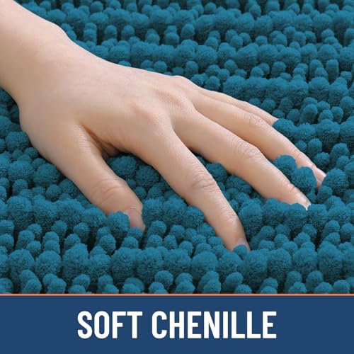 Smiry Bathroom Rugs 47X17, Extra Soft Rubber Backing Chenille Bath Mats - Image 4