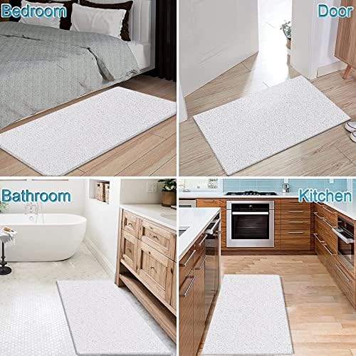 godehone Shower Mats Non Slip Without Suction Cups, PVC Loofah Bathroom Mats, Loofah Mats for Shower and Bathroom, Quick Drying, 23.6× 47.2 Inch, White - Image 5