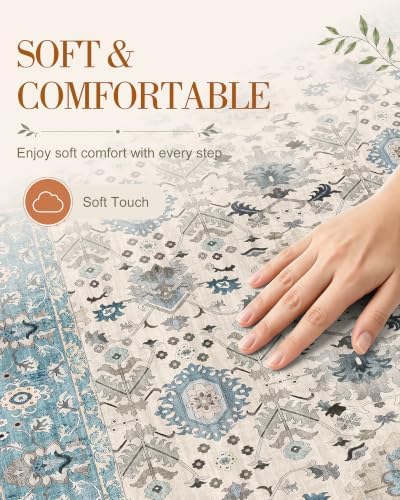 OLANLY 2x3 Washable Small Rug Non Slip Indoor Door Mat for Entryway Bedside - Image 4