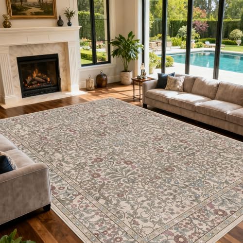 10x14 Area Rug for Living Room Washable Carpet (Moss) - Image 2
