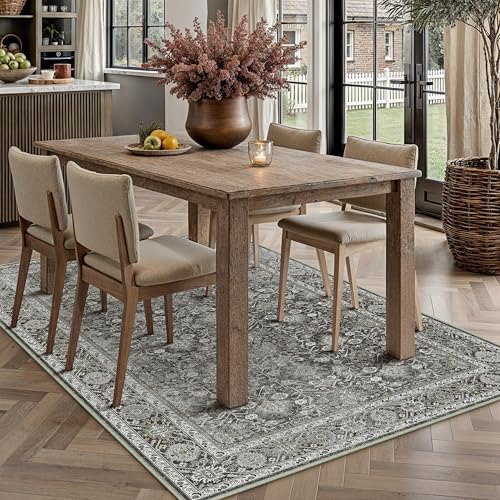 PureCozy Black Small Area Rug 3x5 Vintage Traditional Distressed - Image 3