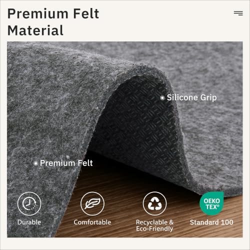 Soalmost Non Slip Rug Pads 8x10, 1/4" Thick Felt Cushioned Rug Gripper Pad - Image 5