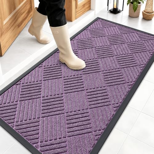OLANLY Front Door Mat Outside Entrance 47x23, Waterproof Heavy-Duty Doormat by OLANLY