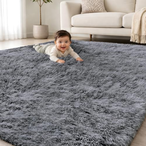 Smiry Area Rugs for Living Room Bedroom 10x14 ft, Fluffy Washable Carpet by Smiry