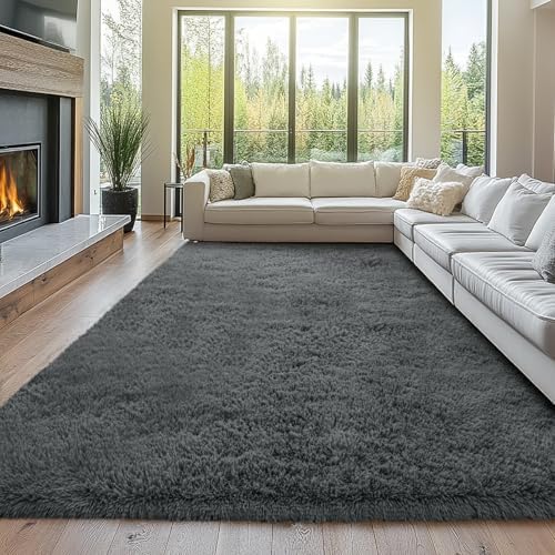 Topmaxcs 10x14 Area Rugs for Living Room - Extra Large Grey Shag Rug by TOPMAXCS