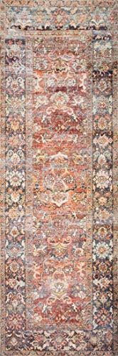 Loloi Layla Spice/Marine 2'-6" x 9'-6" Runner Rug - Image 3