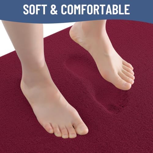 Smiry Memory Foam Bath Mat 36x24, Extra Soft Absorbent Bathroom Rugs - Image 3