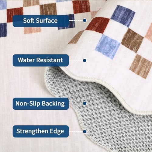 GarveeHome Area Rug 6x9 Large Living Room Modern Border Throw Rug - Image 4