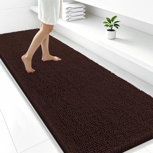 Smiry Bathroom Rugs 47X24, Luxury Chenille Extra Soft Absorbent Bath Mat by Smiry