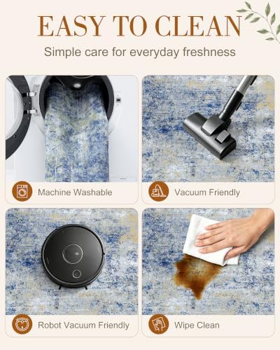 OLANLY 2x3 Washable Small Rug Non Slip Indoor Door Mat for Entryway Bedside - Image 6