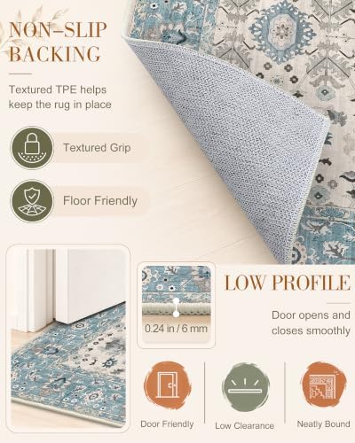 OLANLY 3x6 Washable Runner Rug, Soft Non Slip Carpet for Hallway Kitchen - Image 7