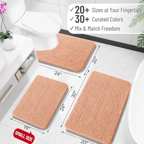 OLANLY Bathroom Rugs 35x24, Extra Soft Absorbent Chenille Bath Rugs - Image 2