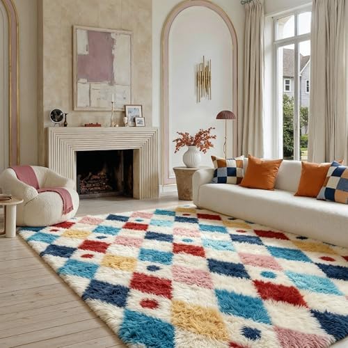 PureCozy Soft Shag Rug 6x9 for Living Room High Pile Non-Slip Fluffy Carpet - Image 2
