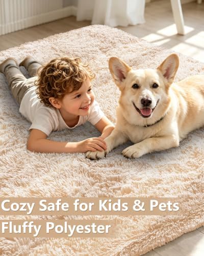 Smiry Area Rugs for Living Room Bedroom 5x7 ft, Fluffy Washable Carpet - Image 3