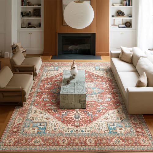 Machine Washable Rugs for Living Room: 8x10 Area Rugs for Bedroom by NoiFamo