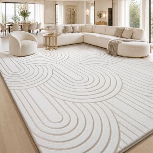 Sour Lemon Area Rugs 9x12 Living Room Bedroom, Large Rug Apricot by SourLemon