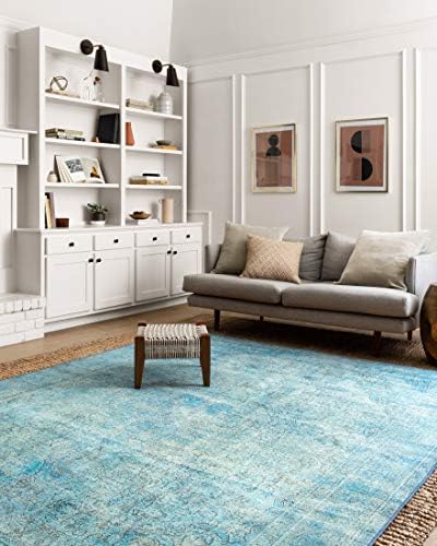 Loloi Loren Aqua 5'-0" x 7'-6" Area Rug - Image 2