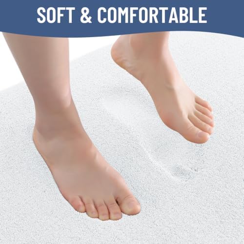 Smiry Memory Foam Toilet Rugs U Shaped 24x20, Extra Soft Bath Mat - Image 3