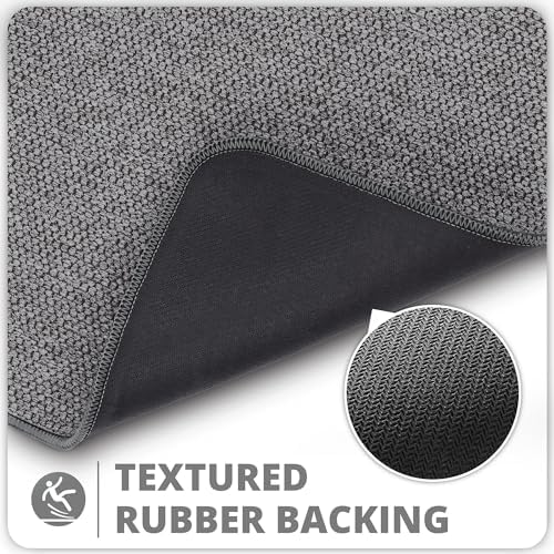 Bosap Bath Mat,Ultra Thin Bathroom Runner Rugs,Large Bath Mats for Bathroom,Quick Dry,Non-Slip,Machine Washable,Low Pile,Bath Rug,Shower Outside,Sink,Home Decor Accessories.Dark Grey,3'x4'(36x48inch) - Image 4