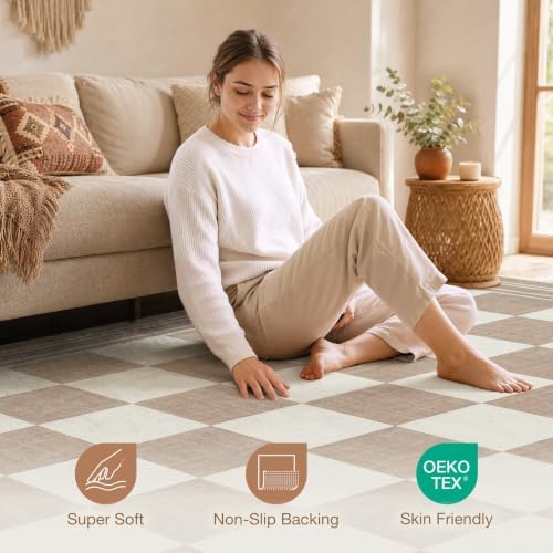 cotiled Boho 10x14 Area Rug for Living Room: Large Moroccan Washable Rug - Image 3