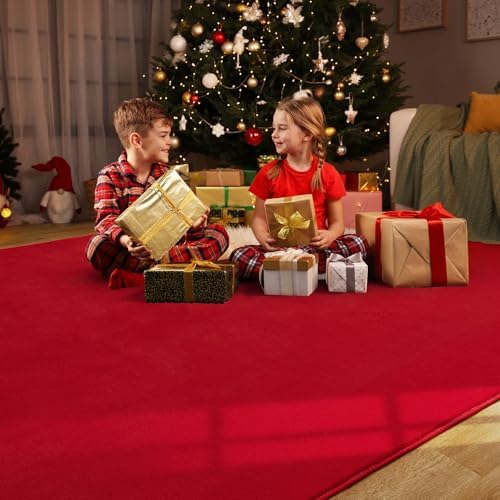 Amearea Large Area Rugs for Bedroom Living Room, 8x10 Red Memory Foam Rug - Image 7
