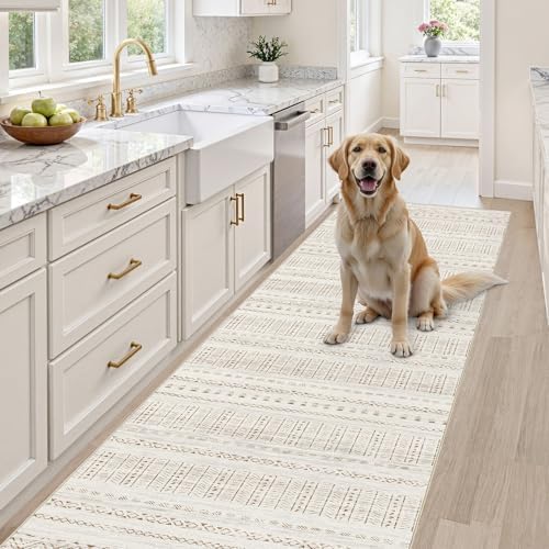 cotiled Hallway 2.6x8 Runner Rugs Washable Boho Moroccan Soft Rug - Image 5