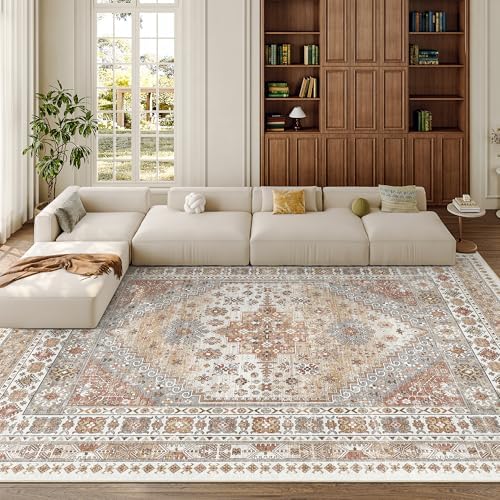 zesthome 10x12 Area Rugs for Living Room,Large Washable Rug,Orange - Image 4