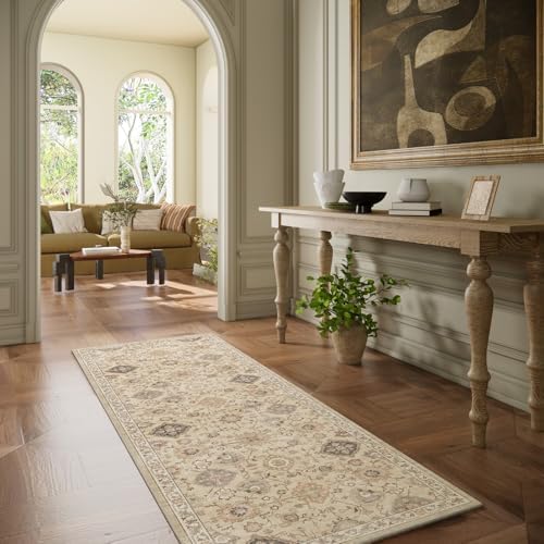 Machine Washable Hallway Runner Rug: 2'6"x8' Kitchen Rugs Stain Resistant Non Slip Low Pile Soft Carpet Runners for Hallways Indoor Entryway Kitchen Beside Bedroom Bathroom Farmhouse - Image 6