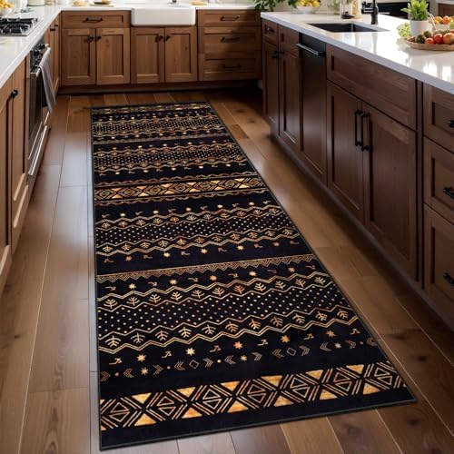 SERISSA 2x6 Washable Non-Slip Boho Runner Rug for Kitchen by SERISSAHomeDecorCollection
