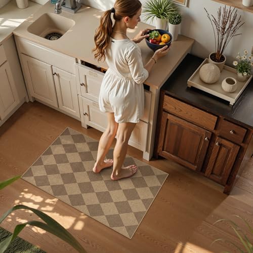 Lahome Checkered Easy Jute Front Door Mat, 2x3 Entryway Outdoor Rug - Image 6