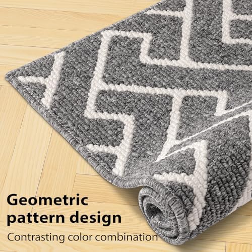 hicorfe Kitchen Runner Rug,20"x59"+20"x48" Kitchen Set,Non-Slip Kitchen Mat - Image 5