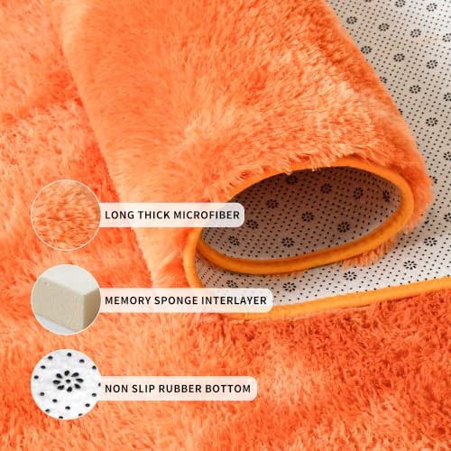 Tepook 6x9 Orange Area Rugs for Living Room Bedroom - Image 5
