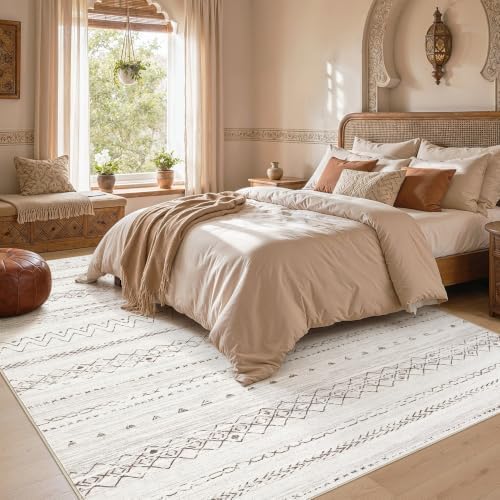 cotiled Boho 8x10 Area Rugs for Living Room: Large Moroccan Washable Rug - Image 6