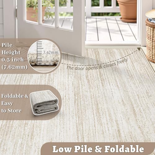Area Rug 8x10 Living Room Rugs: Washable Modern Rug Large Non-Slip Soft Rugs Stain Resistant Printed Rug Indoor Carpet for Bedroom Kitchen Dining Room Nursery Playroom Home(Beige, 8'x10') - Image 6