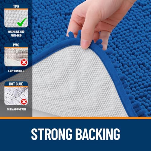 OLANLY Large Bathroom Rugs 40x32, Extra Soft Absorbent Chenille Bath Rugs - Image 6