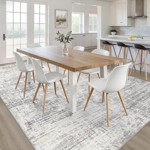 LOONGRUG 6x8 Area Rug Washable Neutral Modern Living Room Rug Gray Beige - Image 5