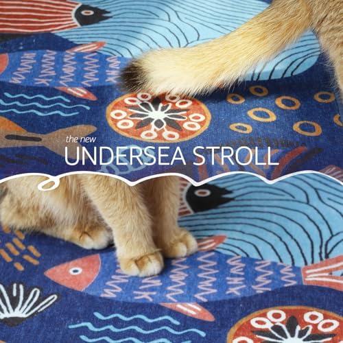 jinchan 5x7 Coastal Area Rug Kids Washable Fun Rug Colorful Ocean Fish Indoor Floor Cover Non Slip Lightweight Soft Cozy Carpet for Bedroom Nursery Playroom Daycare Living Room, Blue - Image 4
