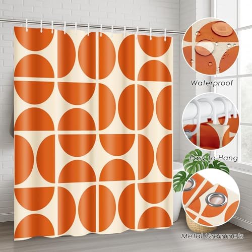 Bathroom Sets with Shower Curtain and Rugs Set of 4 Minimalist Boho - Image 6