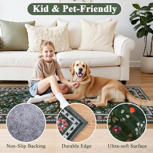 HEBE Hallway Runner Rug 2'x8', Washable Non Slip Kitchen Rug Runner - Image 6