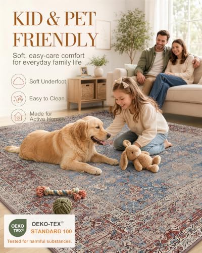 OLANLY 4x6 Washable Area Rug, Soft Non Slip Carpet for Bedroom Living Room - Image 5