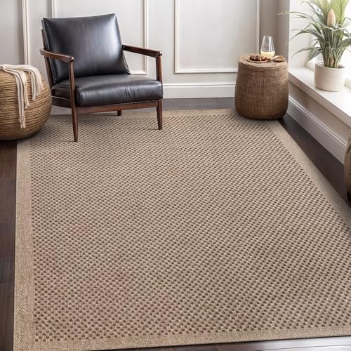 CAMILSON Easy Jute Rug 6x9, Indoor Outdoor Natural Color Fiber Area Rugs for Living Room Patio and Kitchen Rug, Sisal Boho Woven Design, Easy-Cleaning, Washable Outside Carpet Alfombras para(6 x 9) - Image 5