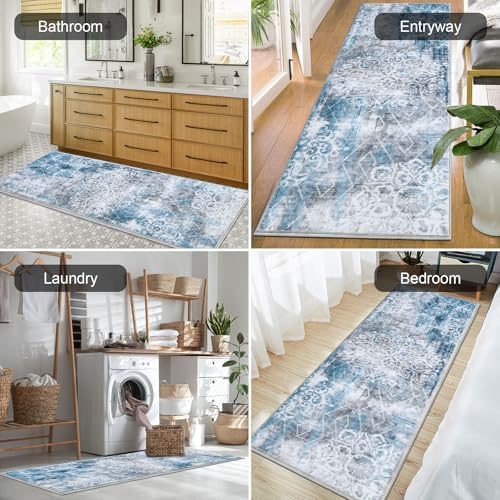 HEBE Hallway Runner Rug 2'x6', Washable Non Slip Kitchen Rug Runner - Image 4
