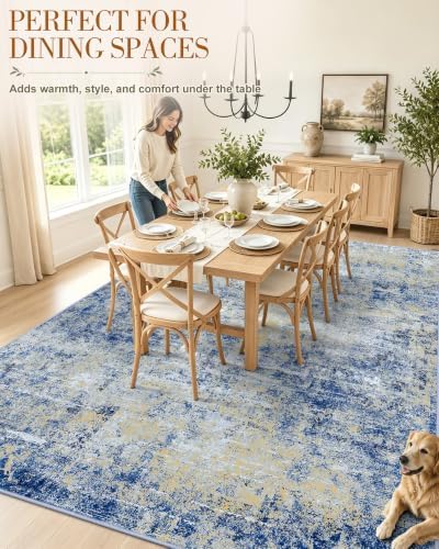 OLANLY 8x10 Washable Area Rug, Soft Non Slip Carpet for Bedroom Living Room - Image 4