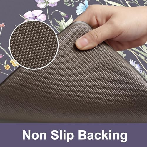 KIMODE Anti Fatigue Kitchen Mats for Floor,Farmhouse Kitchen Rugs Sets of 2 - Image 4