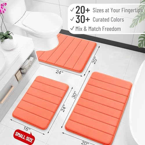 OLANLY Memory Foam Bath Mat 34x21, Super Soft and Absorbent Bathroom Rugs - Image 2