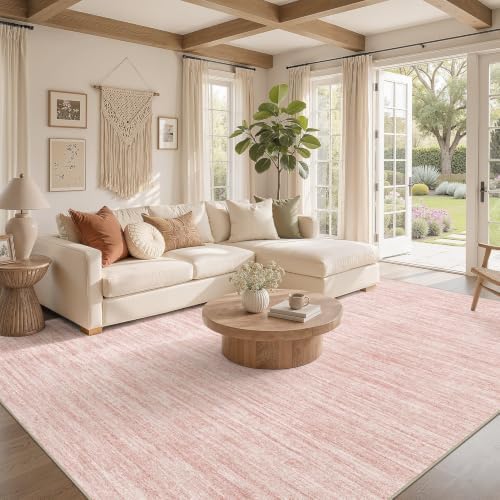 Nakagishi Boho 6x9 Area Rug Living Room Rugs Machine Washable Pink - Image 2