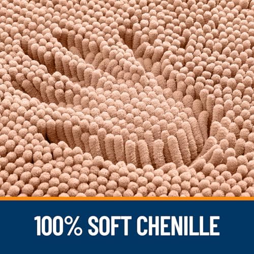 OLANLY Bathroom Runner Rugs 40x24, Extra Soft Absorbent Chenille Bath Rugs - Image 3