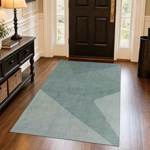Geometric Gray 4x6 ft Sage Green Area Rug for Living Room Office by Unknown
