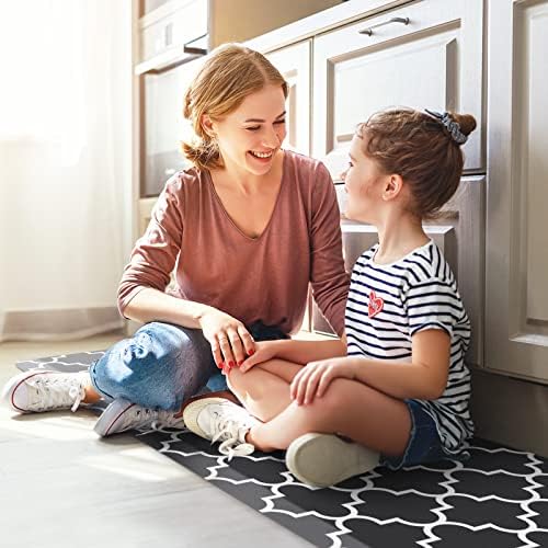 WISELIFE Kitchen Runner Rugs Anti-Fatigue mats,17.3" x 39", 4/5 Inch, Black - Image 6